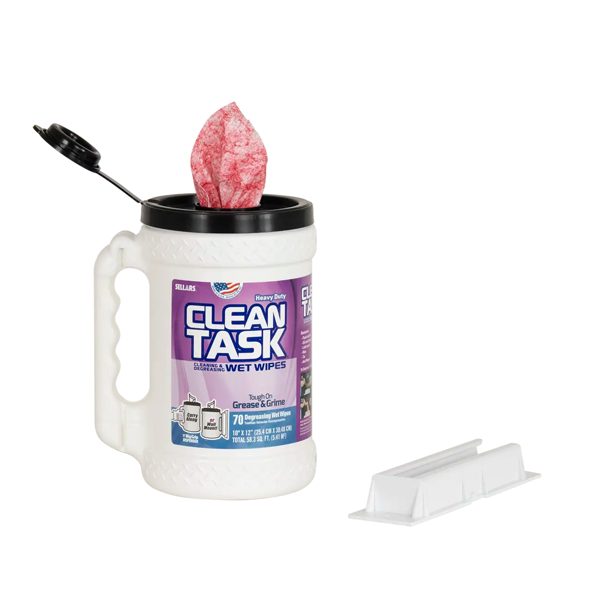 Clean Task Degreasing Wet Wipes - Big Grip Dispenser - Cleaning Supplies